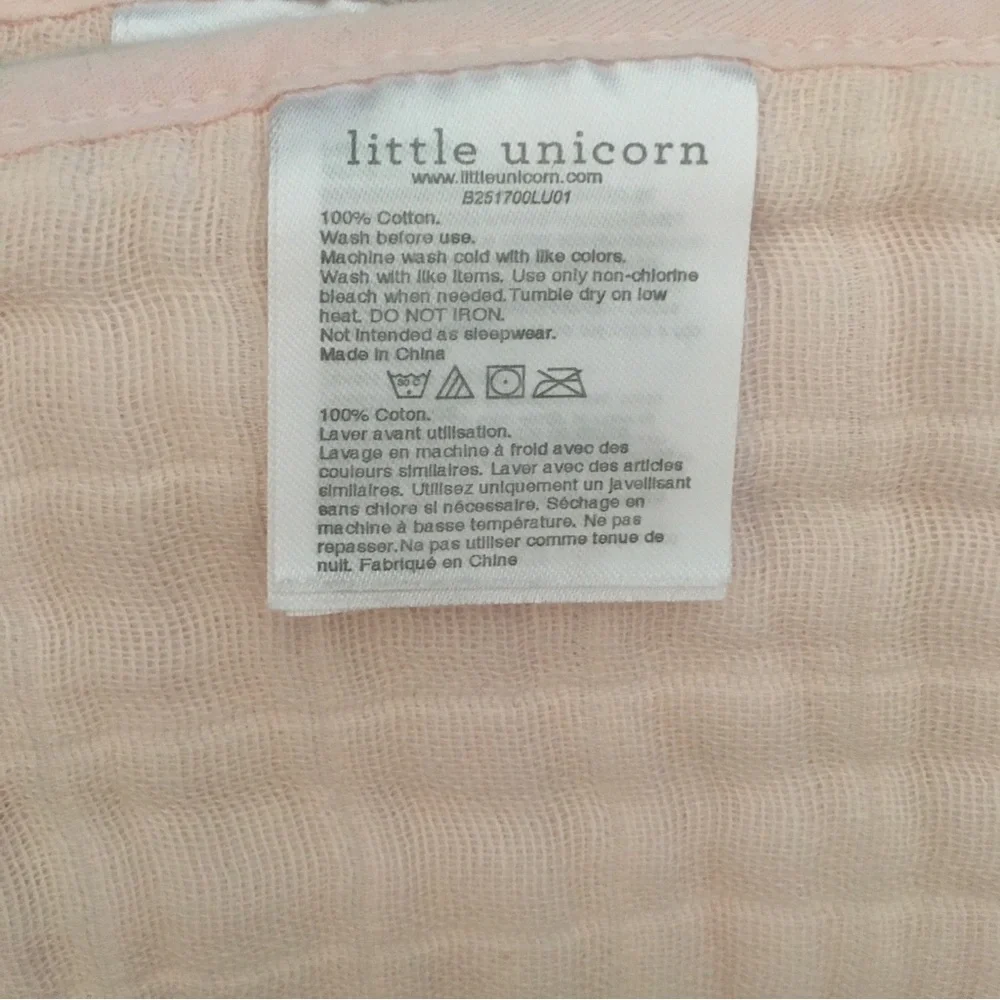 NEW Cotton Muslin Bib Set of 3 Floral Stripes Solid | Little Unicorn